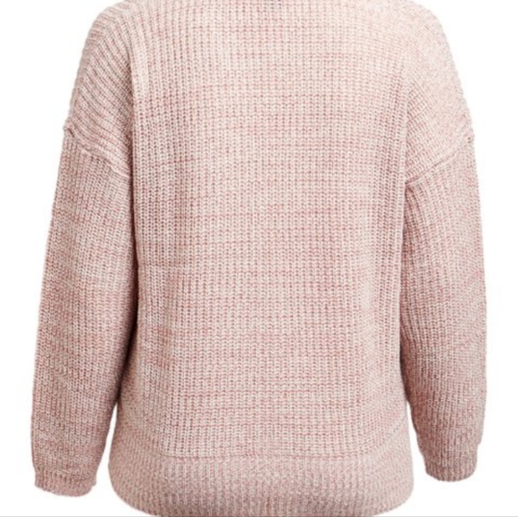 New Light Pink Heather Shaker Stitch Button Cardigan - Picture 2 of 2